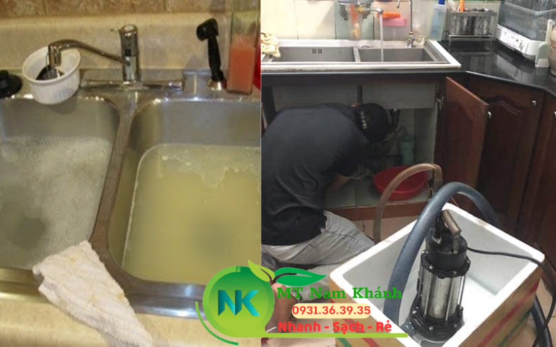 thông nghẹt bồn rửa chén 3